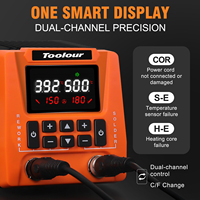 Stasiun Solder Udara Panas 851 2-IN-1 untuk Rework, Desoldering dengan 3 Nozel Udara Panas, Dudukan Solder, Penyangga Heat Gun