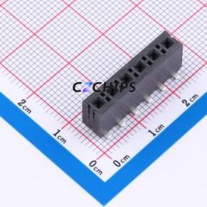 FHP-06-02-T-S Pin Socket SMD,P=3.96mm Connector 3.96mm Vertical Mount Single Row 6P - Product Image 1