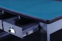 Banc de travail antistatique robuste, capacité de charge de 800 kg, table de travail en acier avec 3 tiroirs verrouillables et panneau perforé pour atelier