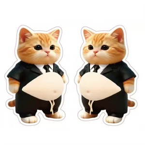 Autocollant 3D Pop-up à Presser Shiba Inu Corgi Chat Orange – Autocollant Mignon et Amusant pour la Décompression - Product Image 4