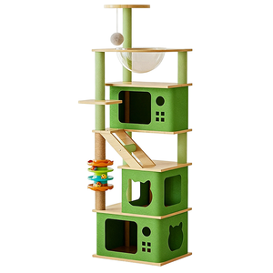 Hersteller Großhandel Holz-Sisal-Kletterbaum Kratzturm für Katzen Groß - Product Image 2