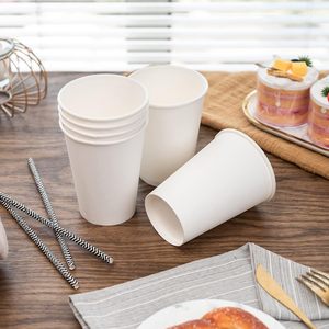 Tasses à café jetables blanches en vrac de 12 oz Paquet de 300 récipients de boisson chaude pour les fêtes cafés servant du café chaud au chocolat - Product Image 4