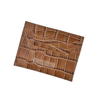 Dompet Kulit PU Motif Buaya Tipis, Kantong Vertikal Multifungsi, Tempat Kartu Identitas, Kartu Kredit, Logo Timbul, Tempat Kartu Kulit
