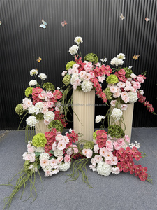 Arreglo Floral Personalizado Rosa y Verde para Boda, Bola de Flores Artificiales de Hortensias Verdes y Orquídeas Rosas para Decoración de Fiestas - Product Image 5