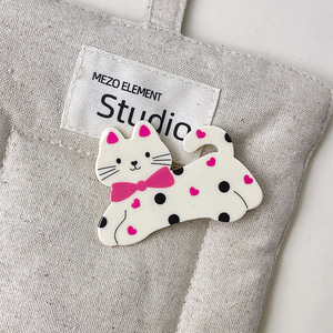 Pince à cheveux en acétate motif chien de dessin animé 7 cm, pince latérale mignonne pour frange de fille, pince bec de canard, accessoire capillaire style japonais et coréen - Product Image 3