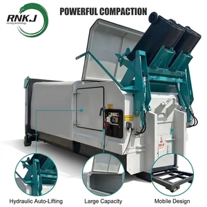 Compacteur <span class=keywords><strong>de</strong></span> déchets hydraulique automatique industriel commercial à haute capacité et robuste RNKJ - Product Image 1