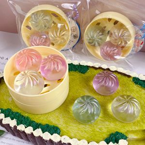 Juguete Sensorial Antiestrés de Cristal Suave y Blandito con Forma de Mini Dumpling y Panecillo, Juego de Juguetes para Apretar - Product Image 3