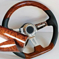 Pegatina Decorativa para Interiores de Automóviles de 0.3*50m, Película de Grano de Madera Simulada con Efecto Ojo de Pájaro, Superficie Brillante y Gruesa, Calcomanía para Modificación de Interiores de Automóviles