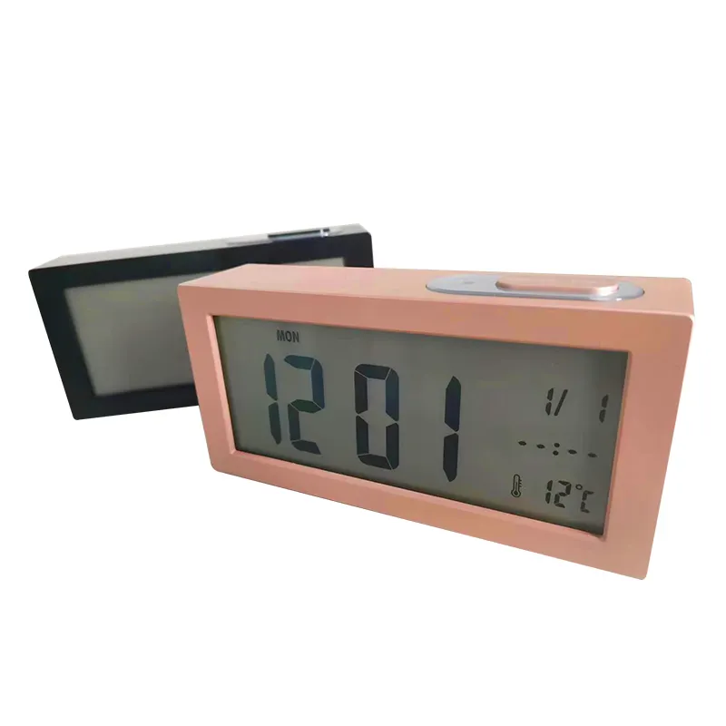 Simple Design LCD Clock For Kids Table Alarm Clock With LED Soft Back light