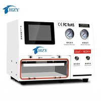 Pompe à vide à compresseur d'air HZY M20 + écran LCD remise à neuf machine à bulles Machine à plastifier sous vide OCA ensemble de trois pièces