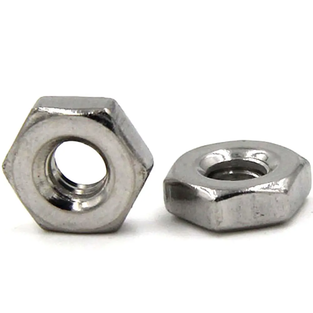 Standard M3-M48 stainless steel 304 hexagon thin sleeve nuts frosh kola nut ISO4036