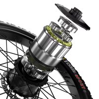 Vélo de montagne électrique WindChaser 2025 avec batterie au lithium 48V 17,5Ah, moteurs à double entraînement, 2000W, 7 vitesses, freins à disque hydrauliques
