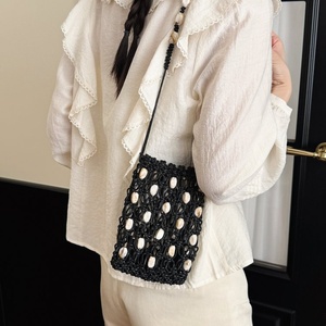 Ins Hot Sale Fashion All-match Popular Woven Single Shoulder Crossbody Phone <strong>Bag</strong> Summer Nylon Rope <strong>Solid</strong> Color Polyester New <strong>Bag</strong> - Product Image 2