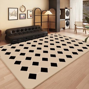 Tapis géométrique de style français, rectangle, imitation cachemire, pour salon, chambre à coucher, revêtement de sol H-1141 - Product Image 4