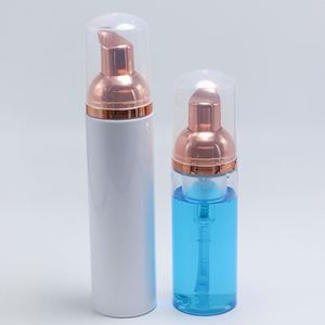 Flacon pompe moussant 30ml 50ml 2oz 80ml 100ml en PET pour cosmétiques et savons – Or rose, blanc, argent - Product Image 2