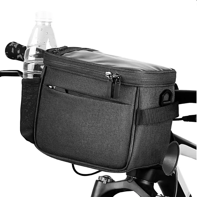 Phone Touch Screen Tube Bicycle Handlebar Front Waterproof Pannier Bike Bag