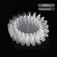 20 échantillons de faux ongles ovales sur roulettes, présentoir transparent pour couleurs de vernis à ongles naturels, tableau de test de couleurs pour la pratique de la manucure en salon de beauté