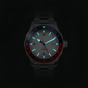 Montre de plongée en acier inoxydable 316L résistante à l'eau 100M avec logo personnalisé Mouvement automatique NH34 Montre GMT avec superluminescence suisse - Product Image 6