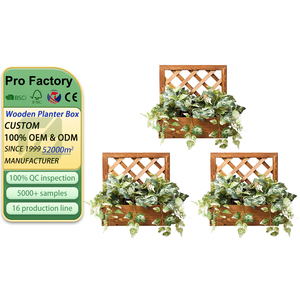 Grand <span class=keywords><strong>support</strong></span> <span class=keywords><strong>mural</strong></span> vertical extérieur <span class=keywords><strong>pour</strong></span> plantes, jardinière suspendue en bois, décoration verte en treillis <span class=keywords><strong>pour</strong></span> balcon, jardin et mur - Product Image 1