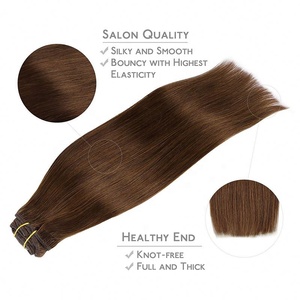 Extensions de cheveux vierges malaisiennes de qualité supérieure, lisses et crépues, à clips, double trame, disponibles en toutes les couleurs - Product Image 4