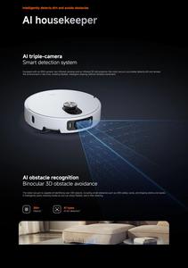 Pour aspirateur robot Xiaomi 5 Pro, nettoyage des sols, balayage, aspirateur intelligent avec contrôle via l'application Mi Home - Product Image 2