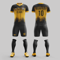 Conjunto de Camisetas y Pantalones Cortos de Fútbol Unisex Transpirables de Secado Rápido con Logotipo de Equipo Personalizado para Jugadores de Ligas Escolares