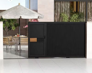 Puerta Principal Retráctil Eléctrica <span class=keywords><strong>de</strong></span> <span class=keywords><strong>Aluminio</strong></span> a <span class=keywords><strong>Precio</strong></span> Económico, Diseño Moderno para Casa, Puerta Corredera Automática para Entrada <span class=keywords><strong>de</strong></span> Vehículos - Product Image 2