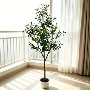 Planta Ornamental de Olivo en Maceta Realista, Árbol de Olivo Artificial en Maceta Blanca para Decoración del Hogar - Product Image 5