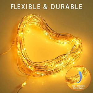 Guirlande <span class=keywords><strong>solaire</strong></span> à 100 LED en cuivre pour extérieur, éclairage <span class=keywords><strong>de</strong></span> jardin <span class=keywords><strong>solaire</strong></span> étanche pour patio, arbre, mariage, Noël - Product Image 3