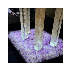 Sang trọng Backlit Luxury tím pha lê Onyx Thạch Anh Tím gạch và <span class=keywords><strong>slab</strong></span> cho sàn tường Countertop - Product Image 6