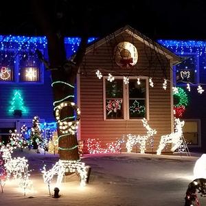 Aladino ngoài trời trang trí IP44 đánh giá giáng sinh Sao Icicle chuỗi ánh sáng trắng ấm dẫn đồng đám cưới ngoài trời cài đặt - Product Image 6