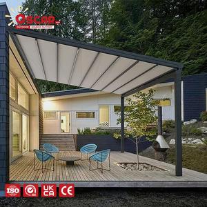 Auvent rétractable motorisé télécommandé en alliage d'aluminium de luxe, imperméable, pour patio, balcon, terrasse - Product Image 1