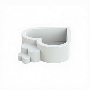 Ensemble de jeux souple personnalisé blanc pour enfants, piscine à balles extérieure en PVC en forme de cœur, modèle LB-06, pour écoles, centres commerciaux et espaces commerciaux - Product Image 1