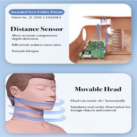 Maniquí básico de entrenamiento de RCP, modelo de fuentes de enseñanza de ciencia médica de medio cuerpo, maniquí humano de primeros auxilios para entrenamiento de enfermera