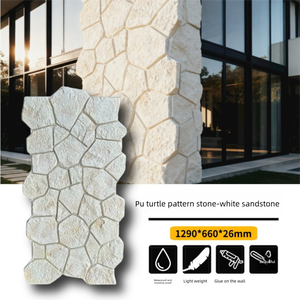 Panel decorativo de piedra con diseño de tortuga, piedra cultural para paredes exteriores, panel decorativo de piedra para hoteles y villas. - Product Image 2
