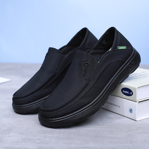 2025 Speedy Source Men's Sporty Anti-Slip Sneakers <b>Canvas</b> Upper Breathable Lightweight PU Midsole Fitness Walking Shoes Slip-On - Product Image 6