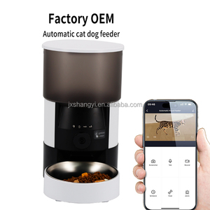 Mangkuk Makan Hewan Peliharaan Mewah 3L Buatan Pabrik, Slow Feeder Anjing dari Stainless Steel, Pengumpan Kucing Otomatis dengan Kamera dan Timer - Product Image 1
