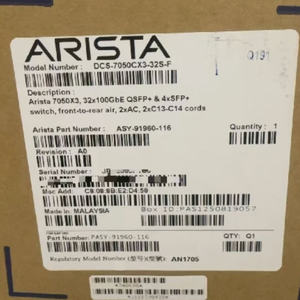 Arista DCS-7050CX3-32S-F 10 Gigabit <b>Ethernet</b> Enterprise <b>Switch</b> POE 32 Ports 420Gbps Capacity Dual AC PSU Same Day Shipping Via - Product Image 6