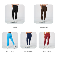 NCLAGEN Pantalon de yoga taille haute sans couture pour femme, couleur unie, effet galbant fessier, très élastique, idéal pour l'entraînement
