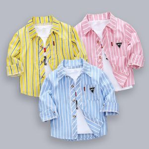 <span class=keywords><strong>Manteau</strong></span> à manches longues rayé en coton pour garçons et filles de 1 à 7 <span class=keywords><strong>ans</strong></span>, chemise à carreaux pour enfants, nouvelle collection printemps automne 2019 - Product Image 5