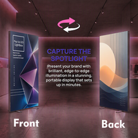 Boîte à lumière pliable double face portable et personnalisable, étanche, en aluminium durable, pour exposition intérieure/extérieure, vente en gros, affichage en magasin