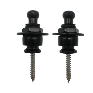 ब्लैक स्किडप्रूफ स्ट्रैपलॉक लॉकिंग पेग्स पिन गिटार बास स्ट्रैप लॉक गिटार स्ट्रैप बटन - Product Image 4