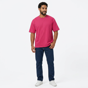 Men's <b>Lime</b> <b>Green</b> Short Sleeve O-Neck T-<b>Shirt</b> 100% Cotton Jersey Casual Solid Color Oversized Breathable 220g - Product Image 4