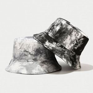 Nuevo Sombrero de Pescador Reversible de Doble Cara con Estampado Tie-Dye, Visera Ancha para Protección Solar, Ideal para Parejas y Viajes - Product Image 3