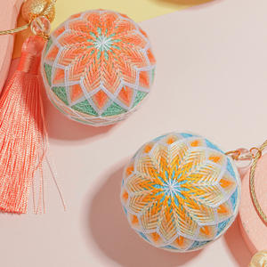 Kit de broderie à la main, vente en gros, ensemble de points de croix, boule <span class=keywords><strong>Temari</strong></span>, Kit de broderie à la main pour travaux d'art - Product Image 3