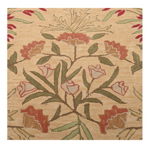 Nueva llegada de alfombras personalizadas hechas a mano de lana con mechones artesanos bordados alfombra de suelo Floral directo del proveedor de fábrica de La India - Product Image 5