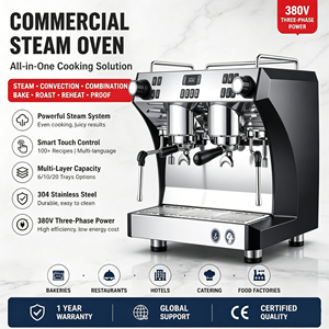 Máquina de Espresso Semiautomática Comercial con Certificación CE, 2 Grupos, Caldera Doble, 9 Bares, 4200W, Cafetera Profesional, 6 Cafés - Product Image 1