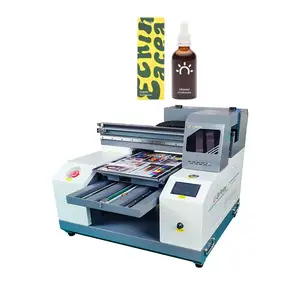 Impresora UV de tamaño A3, impresora de cama plana, máquina impresora de imagen en relieve UV de 6 colores/tinta blanca