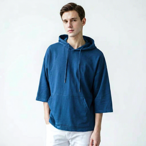 Sudadera con Capucha Personalizable para Hombre, Corte Ajustado, Jersey Sólido de Poliéster/Algodón, Logotipo Frontal, Transpirable, Informal, para Verano, OEM - Product Image 5