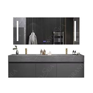 <strong>Ready</strong> <strong>Made</strong> Double Sink <strong>Bathroom</strong> Furniture With Light Vanities Luxury <strong>Bathroom</strong> Vanity Cabinet Modern - Product Image 4